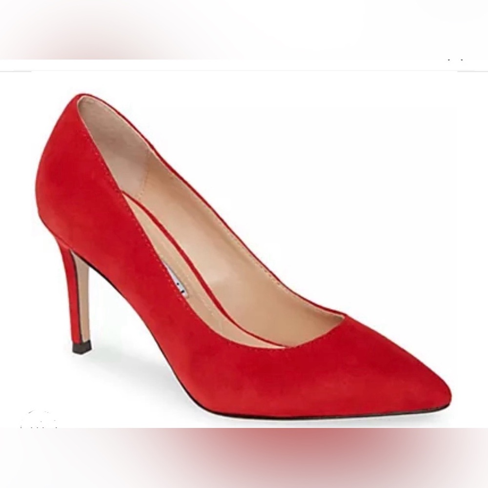 Charles David Red Suede Pointed Toe Heel